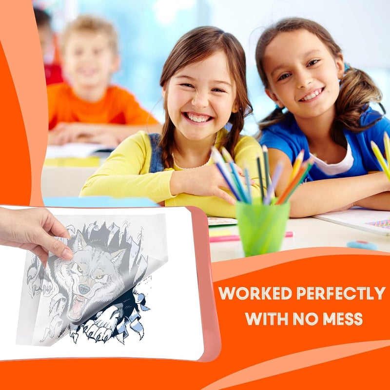 psler Carbon Paper Tracing Paper for Tracing I 90PCS Graphite Transfer-Paper and 60PCS Tracing-Paper - Graphite Paper Carbon Copy Paper for Wood,Craft,Canvas DIY A4 Size 8.5 X 11 Inch - Image 5